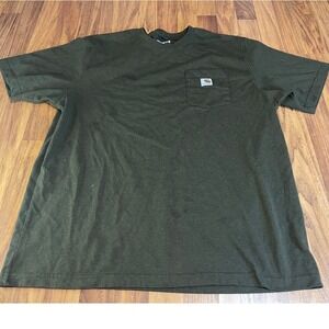 Carhartt K87 Pocket T-Shirt Mens XL Loose Fit Olive Green Heather Workwear Tee